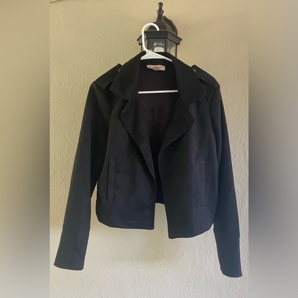 Philosophy Jackets & Blazers - Philosophy Black Faux Suede Blazer Jacket